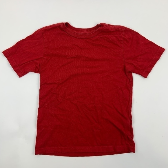 Basic Editions T Shirt Kids Small Crew Neck Short Sleeve Red - Picture 1 of 6